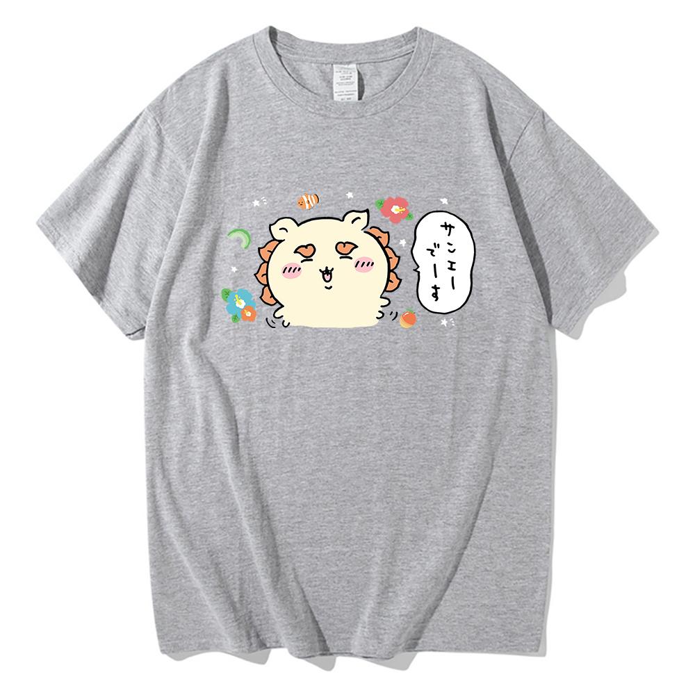 Милая футболка Chiikawa унисекс Harajuku с эстетической графикой Kawaii футболка унисекс японского аниме мультфильм оверсайз хлопковая футболка Корея