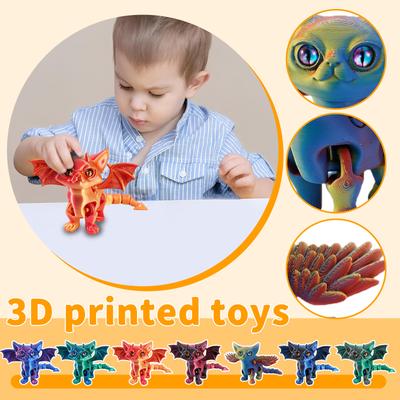 16см 3D-печатный Ангел Демоны Кот Подвижные суставы Милый питомец Настольная милая игрушка Декомпрессионные украшения Сюрприз-боксы