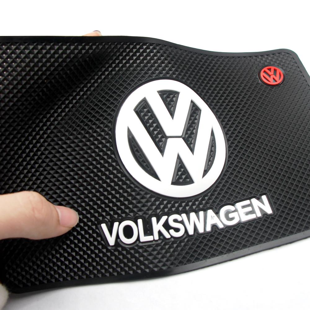 1Pc Car Dashboard Anti Slip Mats Phone Silicone Pad Auto Accessories For VW GTI Polo Golf Tiguan Passat Arteon Touareg CC Taigo zr1