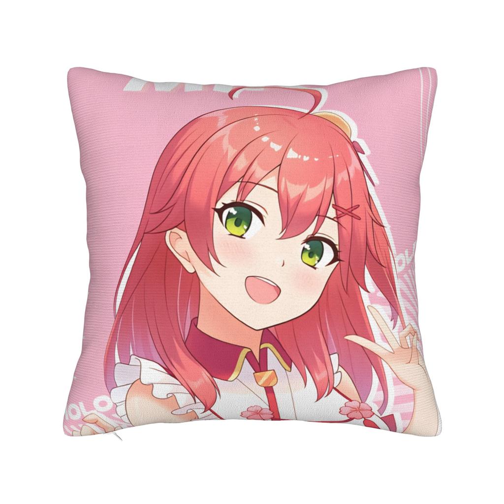 Hot Girl Kawaii Sakura Miko Pillow Cover  Comfy Cushion Cover Morden Pillow Case For Sofa Bedroom Home Decor