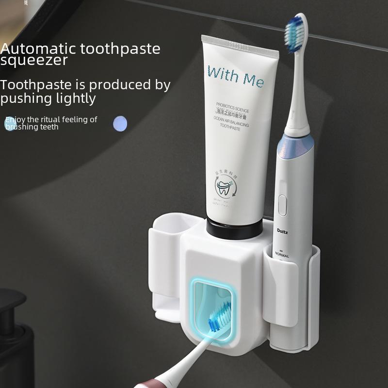 Автоматический настенный держатель для электрической зубной щетки и дозатор зубной пасты для пар