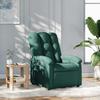 VidaXL Reclining Massage Armchair Dark Green Fabric 371745