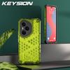 KEYSION Противоударный бронированный чехол для HONOR 400 Pro 5G Мягкий силикон+ПК Прозрачная сотовая задняя крышка для телефона Huawei Honor 400