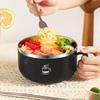 with Chopsticks and Fork Instant Noodle Bowl 1300ml Lunch Box Portable Ramen Bowl  Student