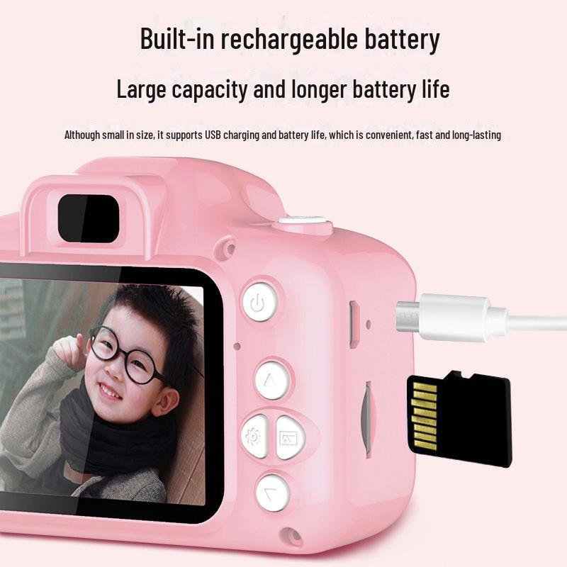 «Детская мультяшная цифровая камера для фото и видеосъемки — идеальный подарок на день рождения для школьников и малышей»