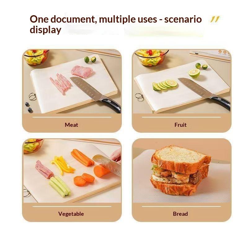 Antibacterial POE Cutting Board Flexible Reusable Chopping Mat for Quick Food Preparation in Home Kitchen
