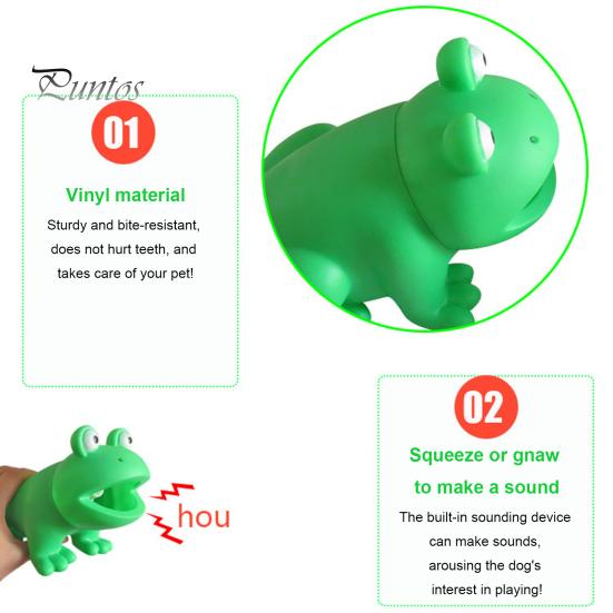 Игрушка для собак, интерактивная игрушка для жевания собак со звуковым эффектом, мультяшная лягушка, игрушка для чистки зубов, товары для домашних животных