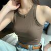 Стильная элегантность Мода Женская повседневная майка Белая майка-топ Женское нижнее белье 2026 Лето Верхняя одежда без рукавов Базовая футболка Антибликовые топы