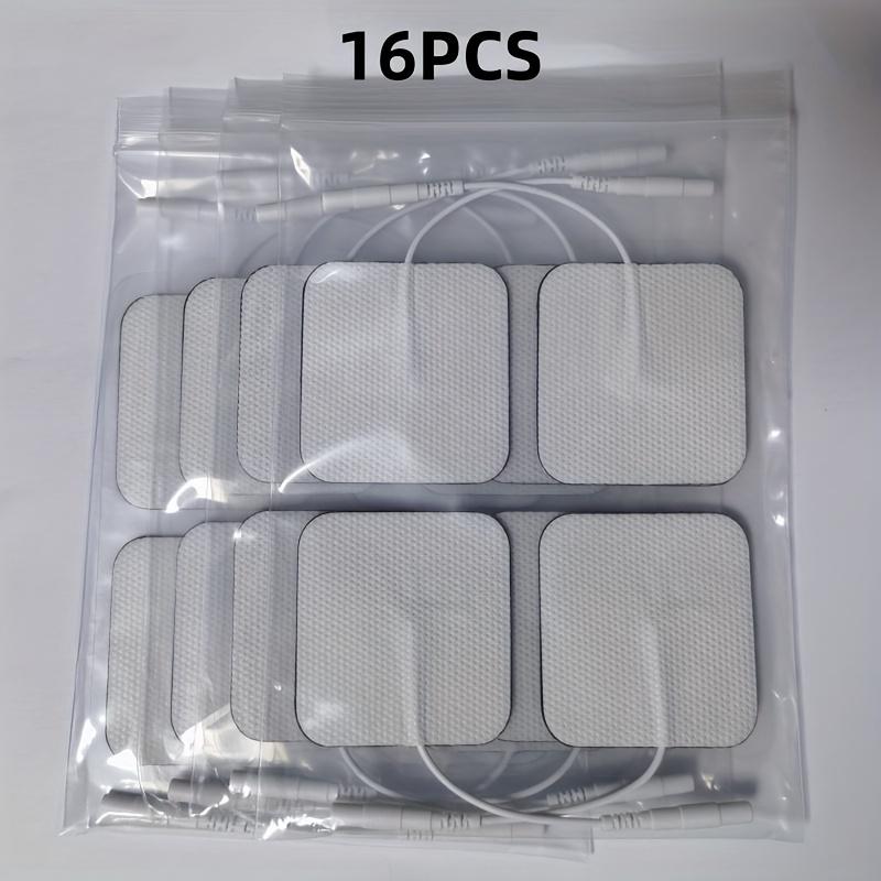 Unit Electrode Pads, 16PCS 2"x2" Unit Pads for EMS Muscle Stimulator Electrotherapy, Self-Adhesive TENS Pads Replacement, Reusable and Latex-Free
