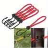 Tent Elastic Rope Buckle Outdoor Camping Bungee Rope Set with Hooks Suitable for Fixing Tar, Tent, Canopy, Boat