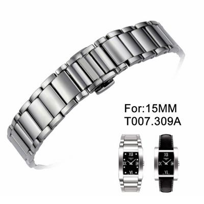 15 мм серия Generosi-T T007309A T007309 серия женские модели ремешок для часов ремешок из нержавеющей стали ремешок браслет браслет для T007