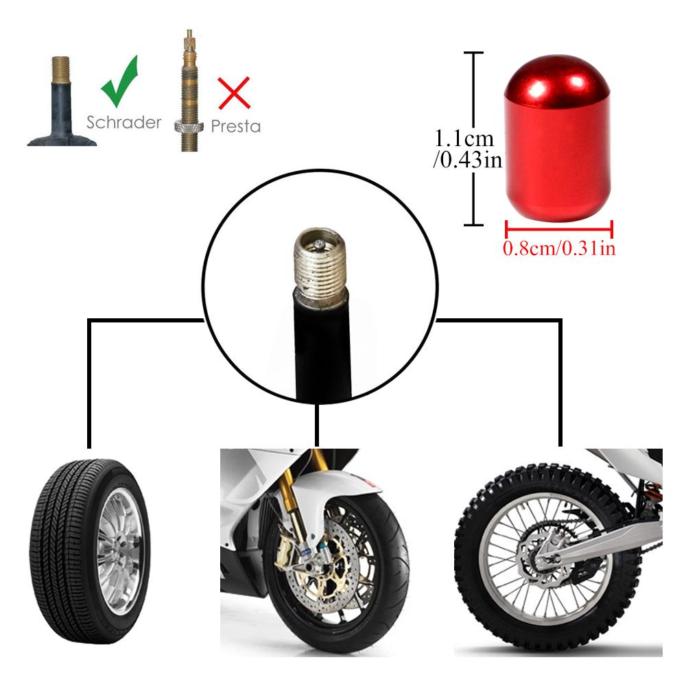 4Pcs/Set Universal Car Wheel Tire Valve Stem Caps Dustproof Covers Metal Aluminum Alloy for Bike Car Trucks Motorbike Bicycle