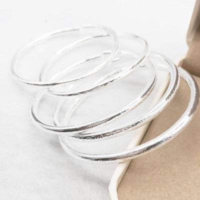 Корейский богемный гладкий браслет - женские тонкие круглые модные украшения