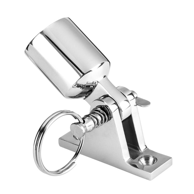 Палубный шарнир Bimini Top 90° из нержавеющей стали 316 для палубного морского плоского монтажа