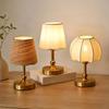 Touch Control LED Table Lamp Vintage Metal Reading Lamp Gold Bedside Lamp  Living Room