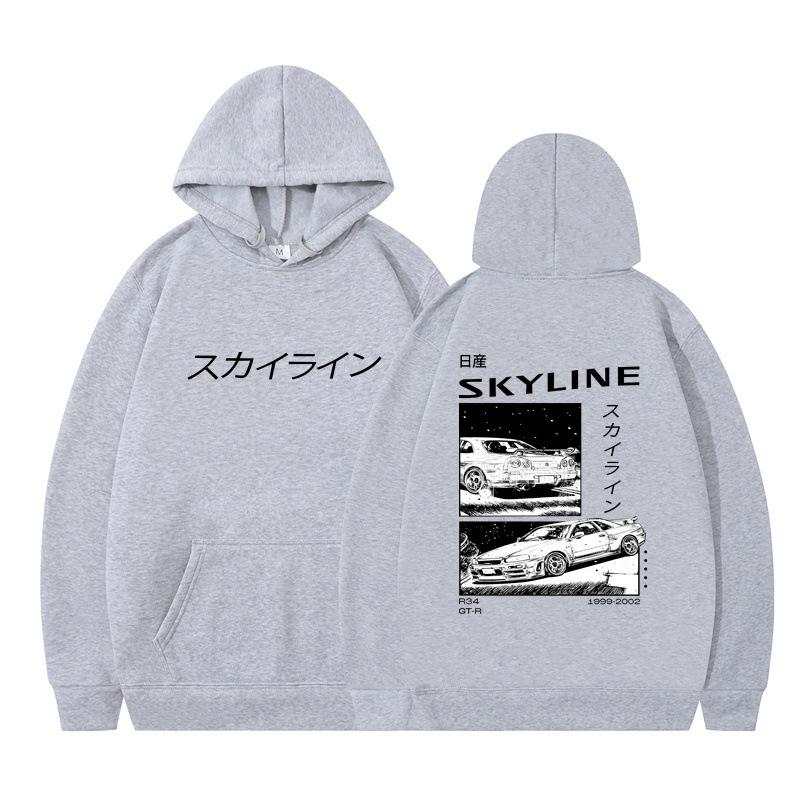 Autumn and Winter New Anime Drift AE86 Initial D Printing Fashion Casual Hooded Men's and Women's Sweatshirt