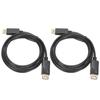 2Pcs DisplayPort Connecting Line DP To DP Cable 1.8M DP Male To Male Adapter Cable