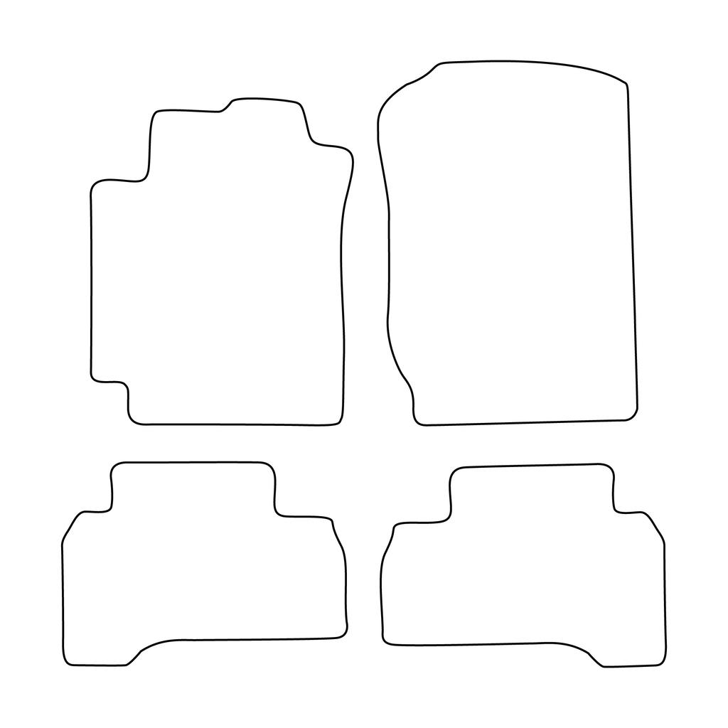[Blm]Su003 Black - Set Of Velour Floor Mats To Fit Suzuki Grand Vitara Ii 2005-2014 3-Door - Black Trim