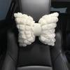 Car Headrest Winter Rabbit Fur Car Comfortable Warm Neck Pillow Cushion Creative Head Pillow Lumbar Support Girls Car Supplies