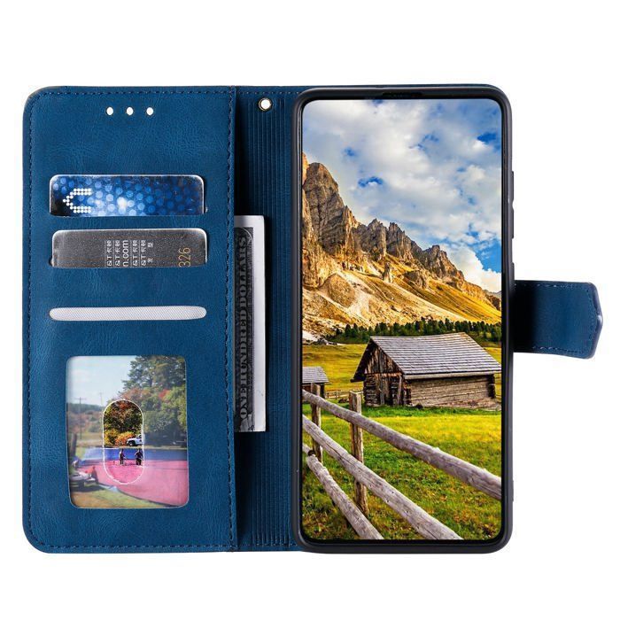 Étui portefeuille - Samsung Galaxy A37 (5G) - Cuir synthétique - 3 fentes pour cartes - Support intégré