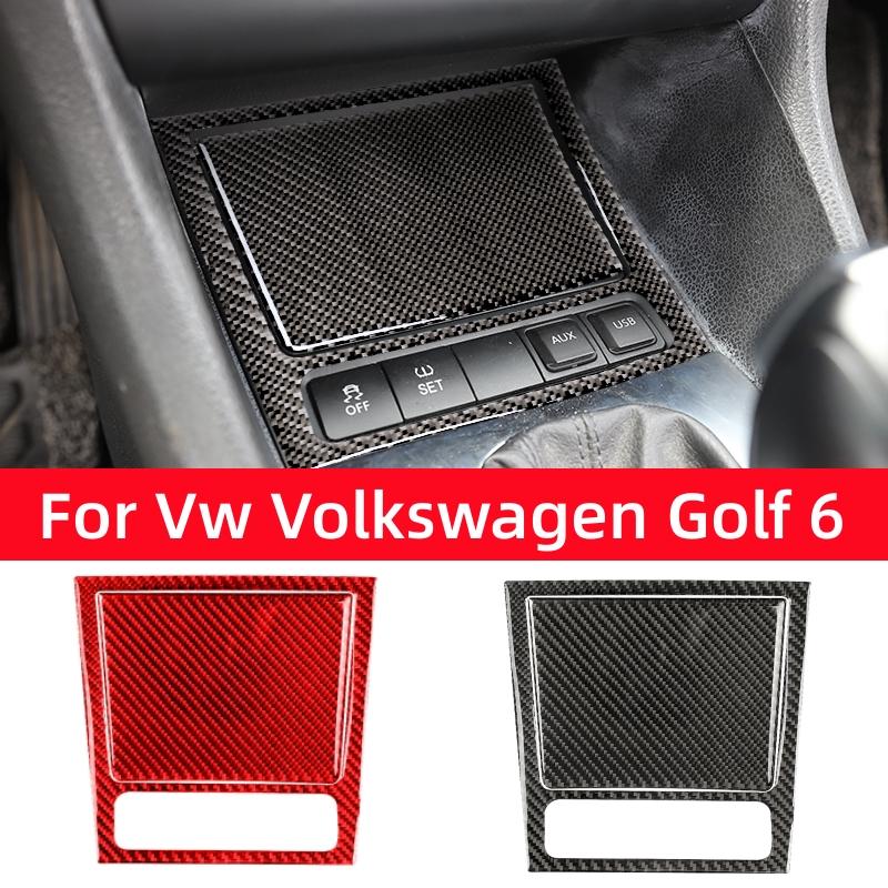 Для Volkswagen Golf 6 Gti R MK6 2008-2012 Углеродное волокно Интерьер автомобиля Пепельница Панель Рамка Крышка Накладка Наклейка Декор Автомобильные аксессуары
