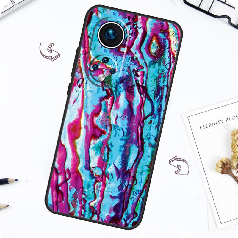 Чехол с текстурой раковины моллюска Абалон для Honor Magic 7 Lite 5 6 Pro Honor 200 50 70 90 Lite X8b X9a X8a X8 X9 X9c X9b Чехол