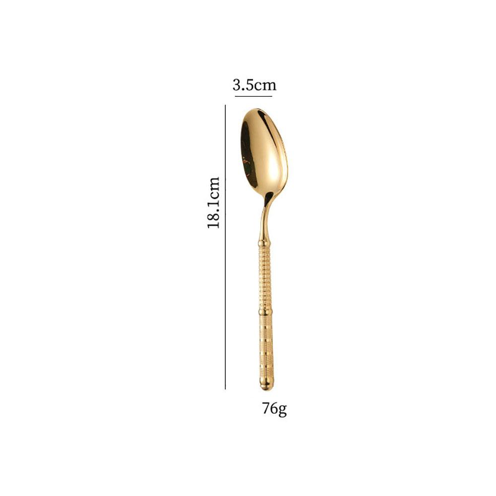 Light Luxury Stainless Steel Tableware Embossed Floral Pattern Knife Fork Spoon Set Durable Silverware for Home Restaurant