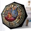 Music Royalty pattern umbrella, portable and foldable design, 8 ribs, a casual accessory for Halloween, Christmas, and birthday gifts.