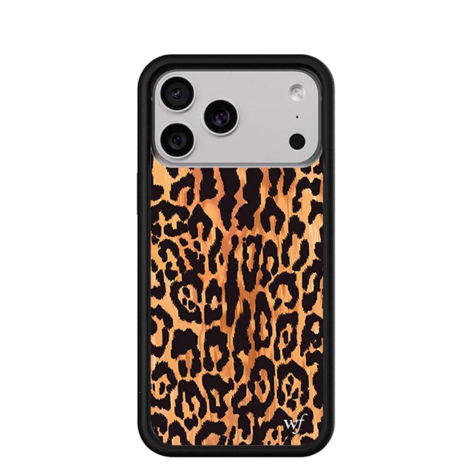 Чехол WildFlow с леопардовым принтом и звездами для iPhone 17, 16 Pro Max, 15 Plus - Защитный чехол