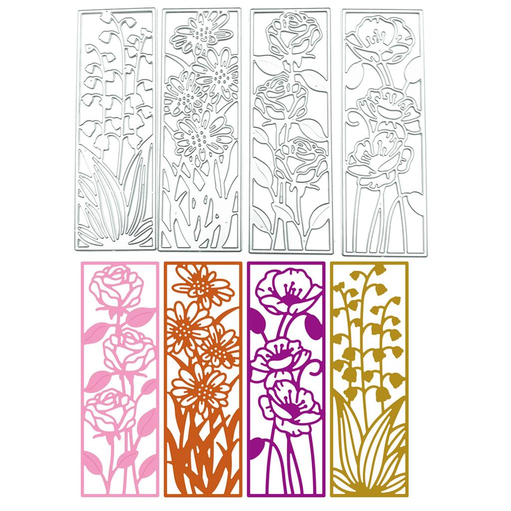 Цветочные вырубные штампы, цветочные тисненые вырубные штампы, шаблоны для изготовления открыток, скрапбукинга, DIY бумажного ремесла, фотоальбома