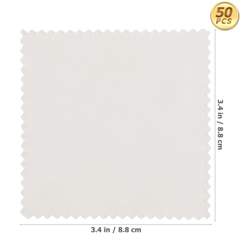 Jewelry Cleaning Cloths, 50-Piece Set, 8 X 8 Cm, Dark Gray, Non-Abrasive, Perfect for Travel and Everyday Use