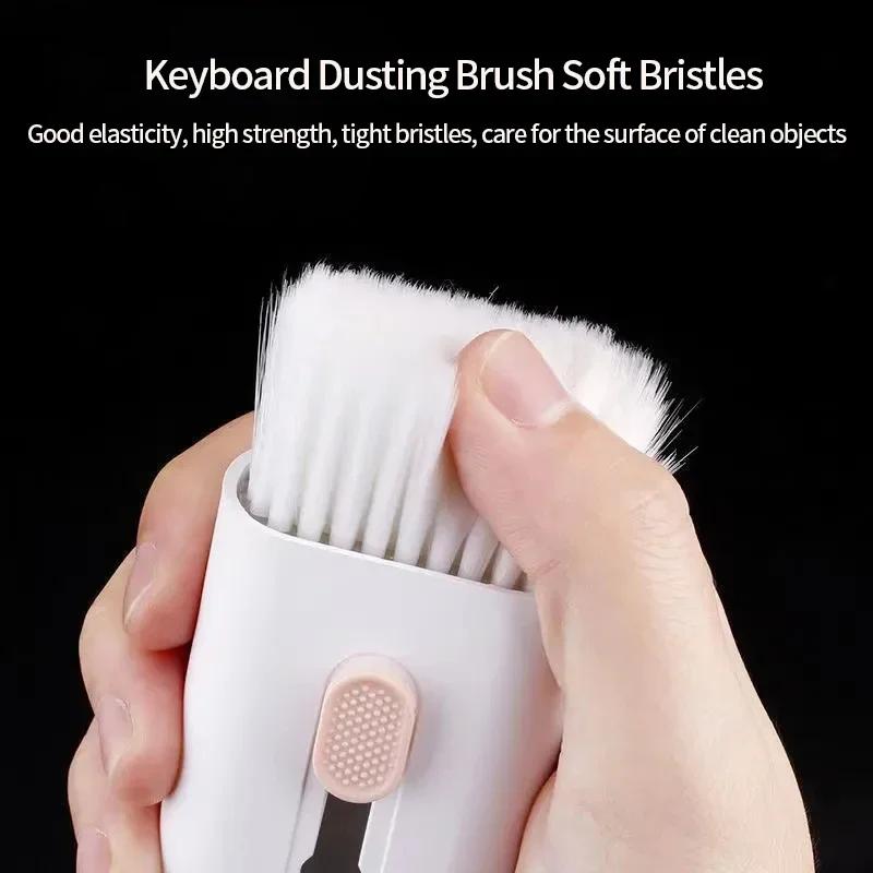 7 In 1 Portable Multi-function Laptop Keyboard Cleaning Brush Set Mobile Phone Earphone Dust Removal Brush