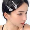 Wedding Cool Hair Pins Star Y2k Hairpin Silver Hair Clip Metal Barrettes Cute Decorative Bobby Pins Hair Accessories for Women