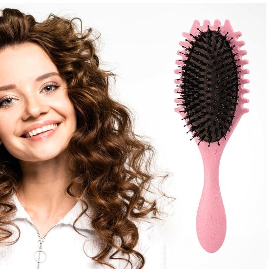 Щетка для волос с мягкой щетиной для массажа кожи головы, женская расческа для вьющихся волос, расческа для укладки волос, парикмахерский инструмент для девочек