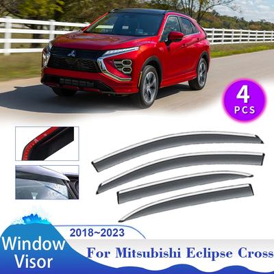 Для Mitsubishi Eclipse Cross GK GL YA 2018~2024 автомобильный козырек для окна, солнцезащитный козырек, вентиляционный дефлектор, чехлы для дефлекторов дыма, внешние аксессуары
