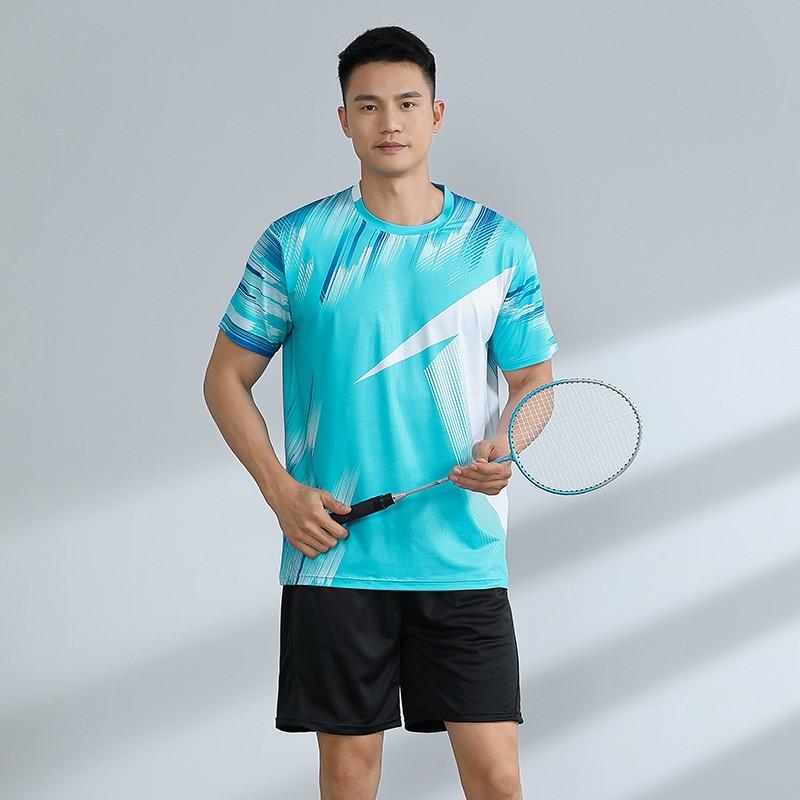 Quick-Dry Badminton Sport Set Men Women Athletic Wear Tennis Volleyball Table Uniform With Number Printing