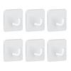 6Pcs Wall Storage Hooks Strong Load-bearing Punch Free Simple Installation Self-Adhesive Stainless Steel Hooks Set