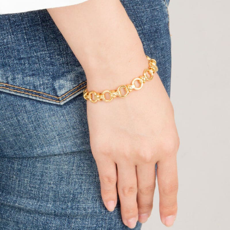 AUGUST ALICE Bold Ring Chain Bracelet _ Gold