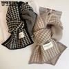 Two Tone Thousand Bird Grid Scarf Women's Winter Korean Edition Versatile Thick Women's Autumn/Winter Warm Scarf