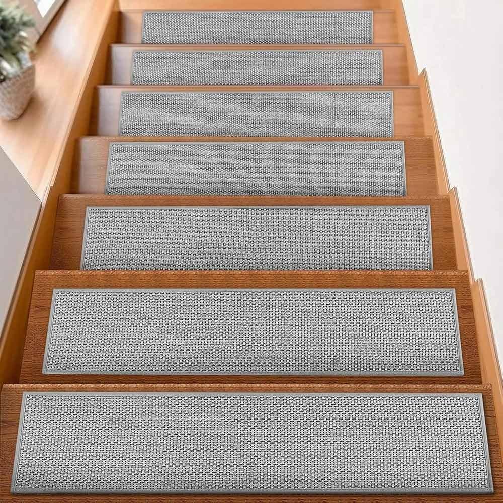 Креативные washable напольные коврики для ступеней с имитацией льна, противоскользящие, влаговпитывающие, шумопоглощающие, ковер для лестницы, для домашнего использования