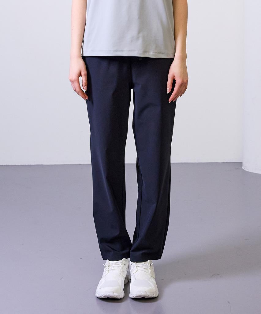 BASIC HOUSE Women'S Super Stretch Spandex Elastic Waist Straight Pants Black