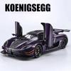 1/24 Koenigsegg ONE 1 Alloy Miniature Car Diecast Metal Scale Car Model Sound and Light Collection Children Toy Vehicles Gift