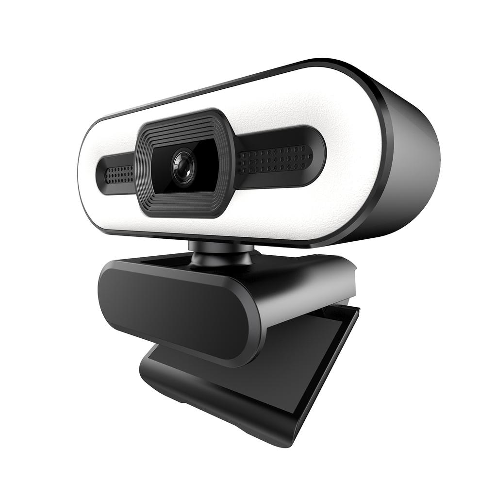 4K USB Plug and Play Webcam with Built-in Microphone Lighting for Live Stream Video Call Video