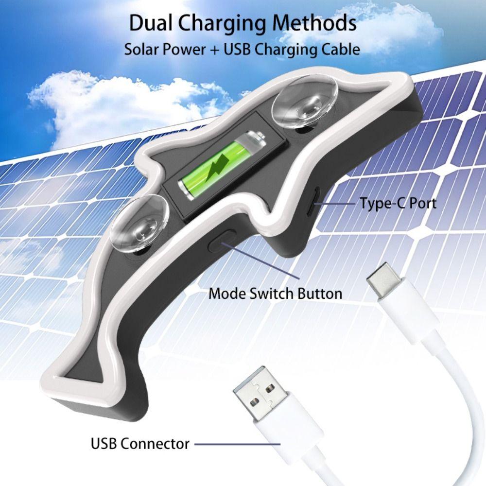 6 Modes Colorful Car Ambient Light Solar Powered Car Interior Decoration Light For SUV Sedan RV