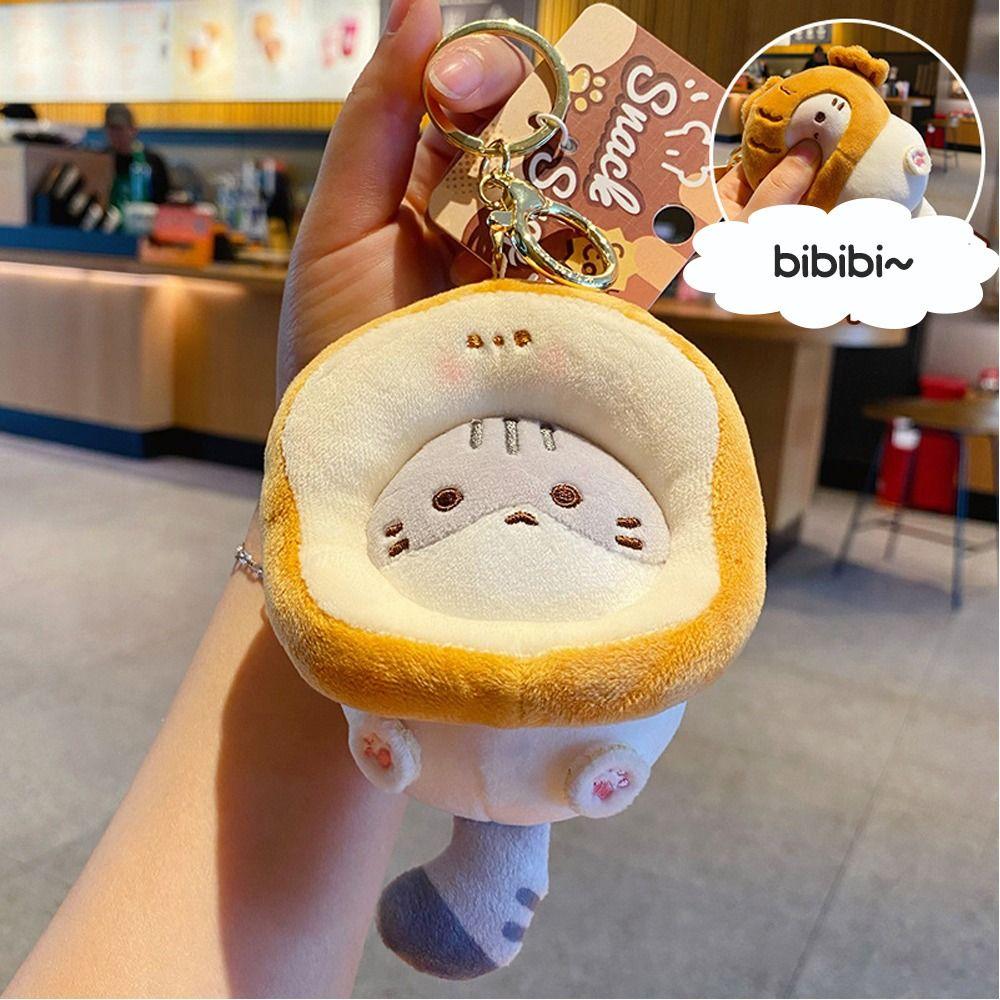 Cocoa Cat Snapper Keychain Plush Schoolbag Pendant Cute Snapper Head Keychain
