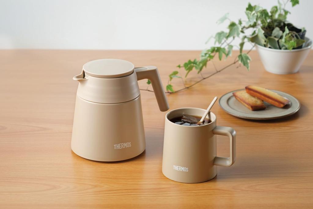 Thermos Vacuum Insulated Coffee Server 720ml Cafe Latte All Parts Dishwasher Safe Coffee Dripper Compatible Thermos Structure CL Heat/Cold TTF-720