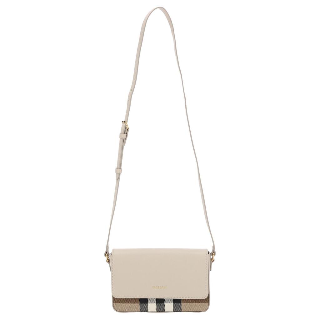 Burberry Letter Logo Adjustable Shoulder Strap Calfskin Shoulder Bag Women shoulder bag Beige 81053761