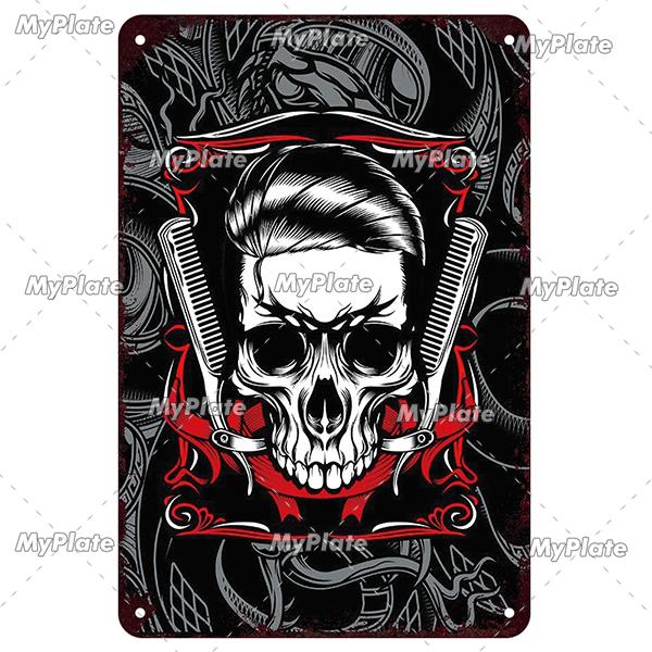 Винтажный постер парикмахерской, металлическая табличка, жестяная табличка, настенные поделки, ретро-декор для дома, украшение, подарок