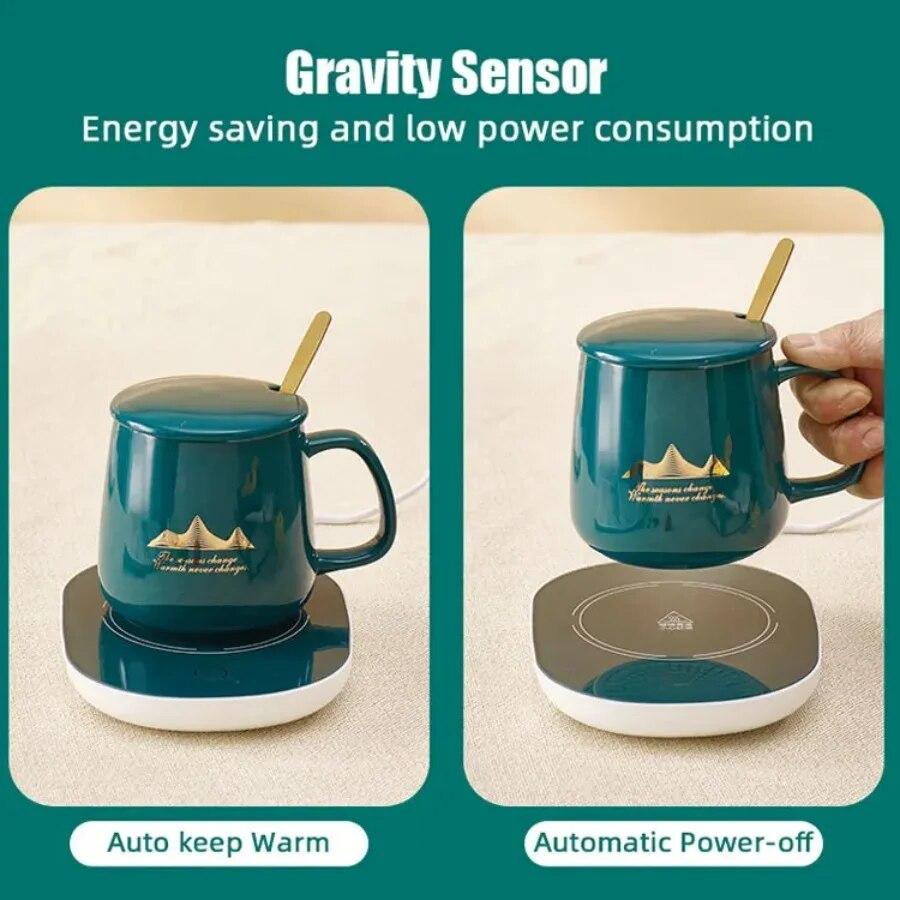 Smart Thermostatic Coaster Suitable for Home and Office Suitable for Hot Coffee Tea Milk Water Portable and Waterproof