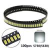 100 PCS 5630/5730 Single Chip For SMD SMT LED 0.5W White 5000-6500k